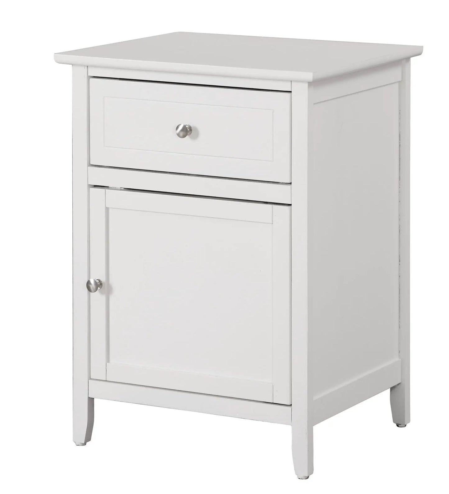 1 Drawer / 1 Door Nightstand white wood finish by Unique Piece Furniture on Tampa Home & Garden Store