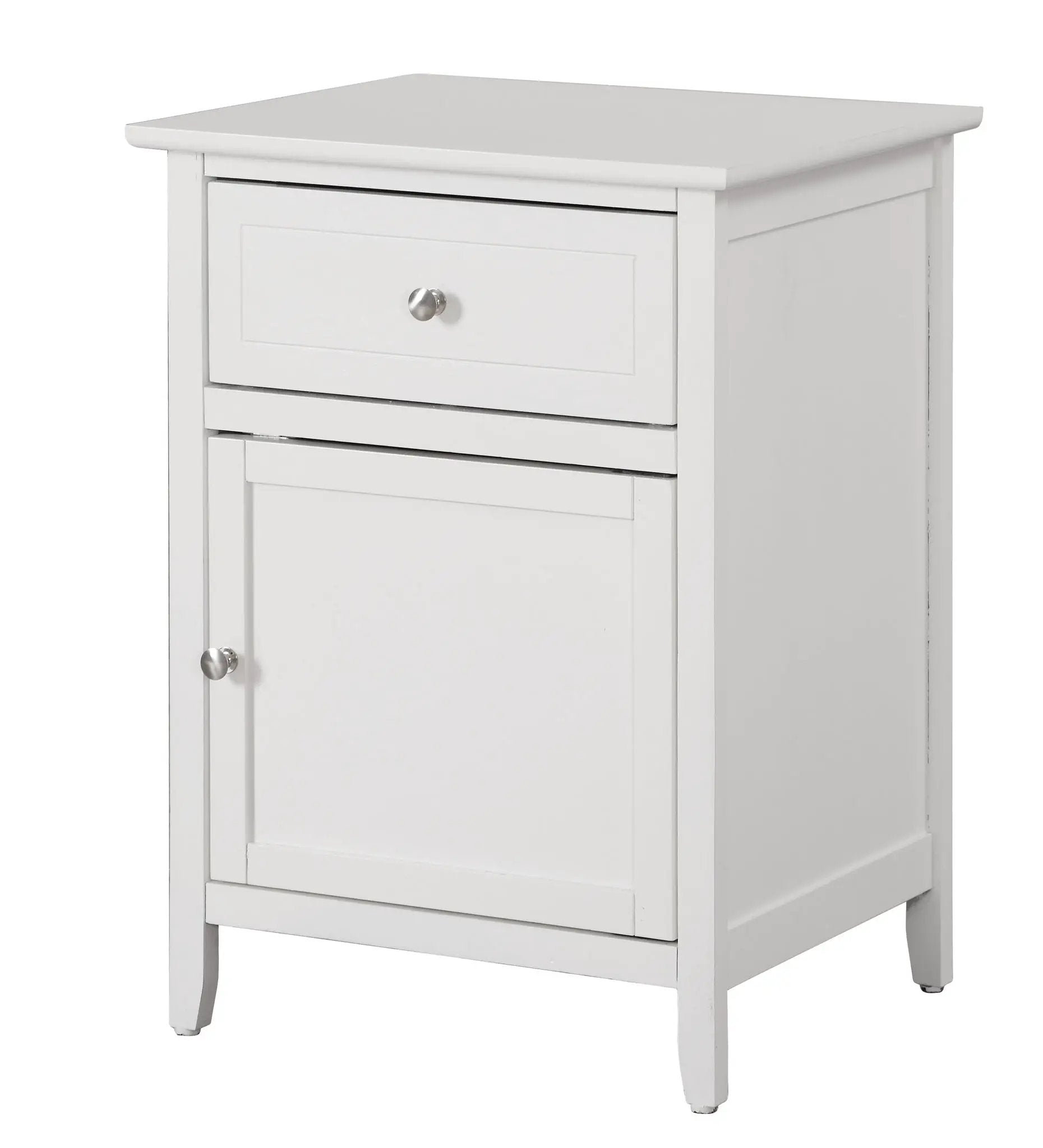 1 Drawer / 1 Door Nightstand white wood finish by Unique Piece Furniture on Tampa Home & Garden Store