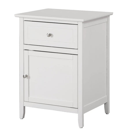 1 Drawer / 1 Door Nightstand white wood finish by Unique Piece Furniture on Tampa Home & Garden Store