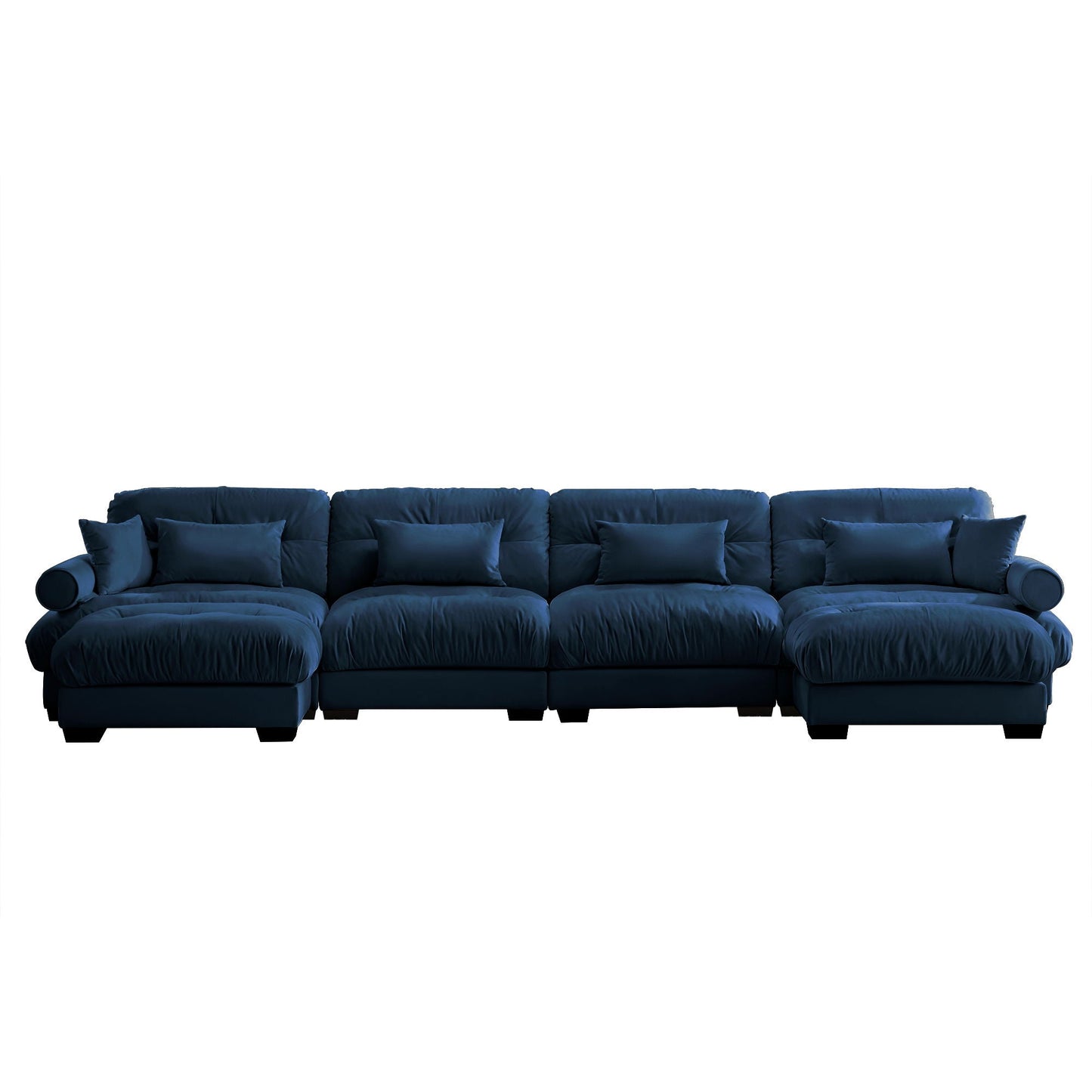 Oversized Modular Sofa with Movable Ottoman