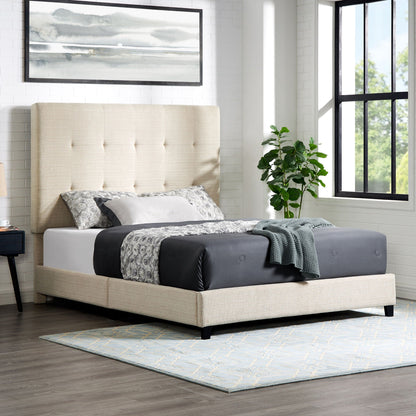 Tufted and Upholstered Platform Bed Frame