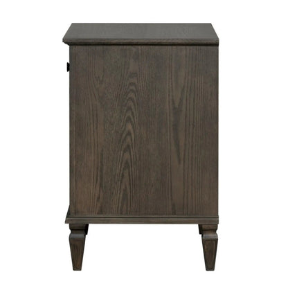 Victoria Nightstand With Open Storage in dark wood finish, Unique Piece Furniture on Tampa Home & Garden Store