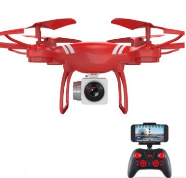 RC Drone XKY KY101 with FPV HD adjustable camera, red quadcopter toy glider on Tampa Home & Garden Store