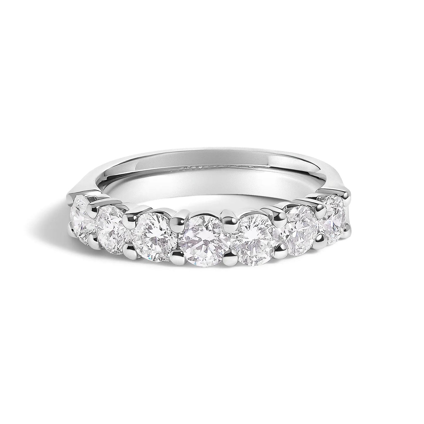14K white gold 7-stone diamond band ring with 1.5 cttw round diamonds by Bids.com on Tampa Home & Garden Store