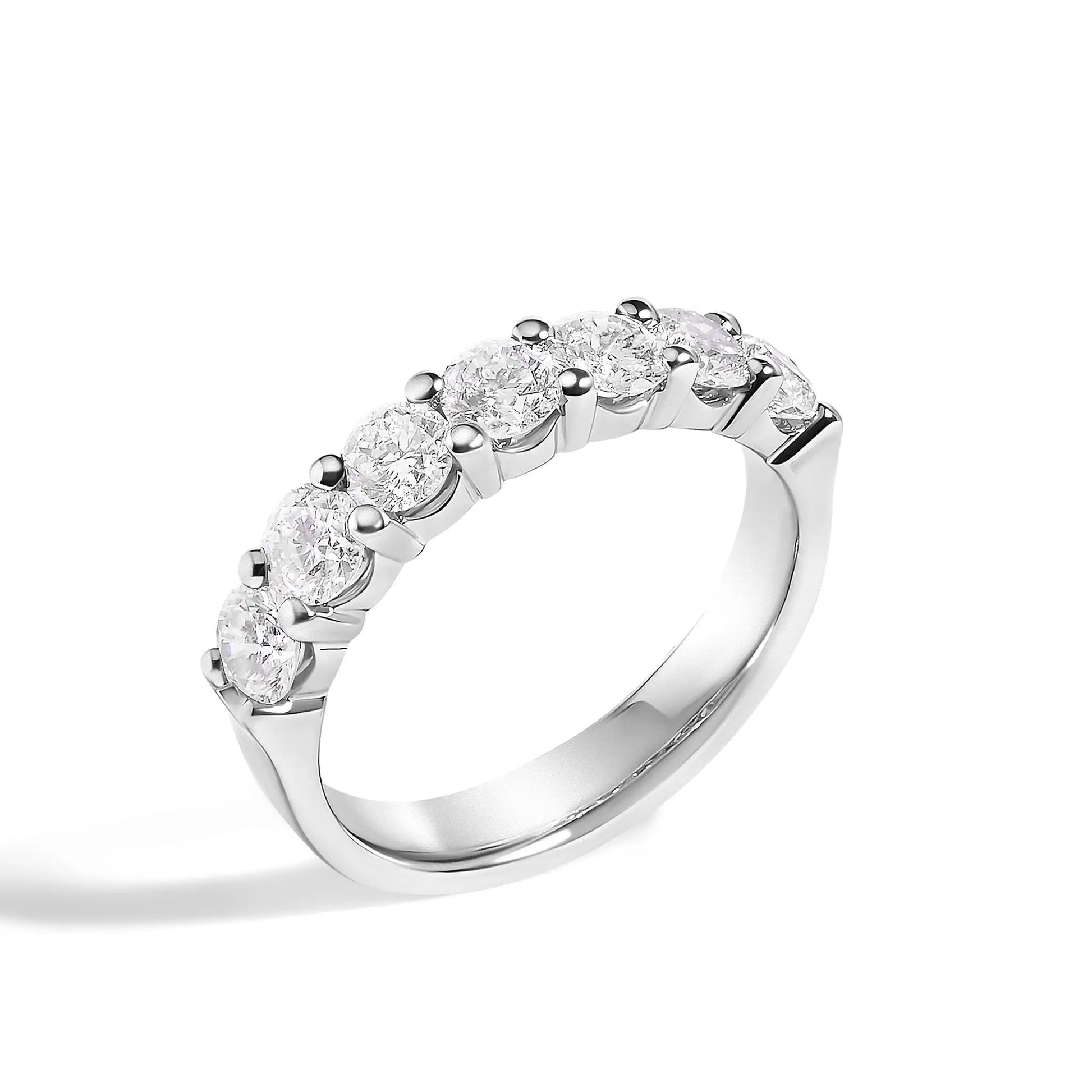 14K white gold 1 1/2 cttw diamond seven-stone band ring by Bids.com on Tampa Home & Garden Store