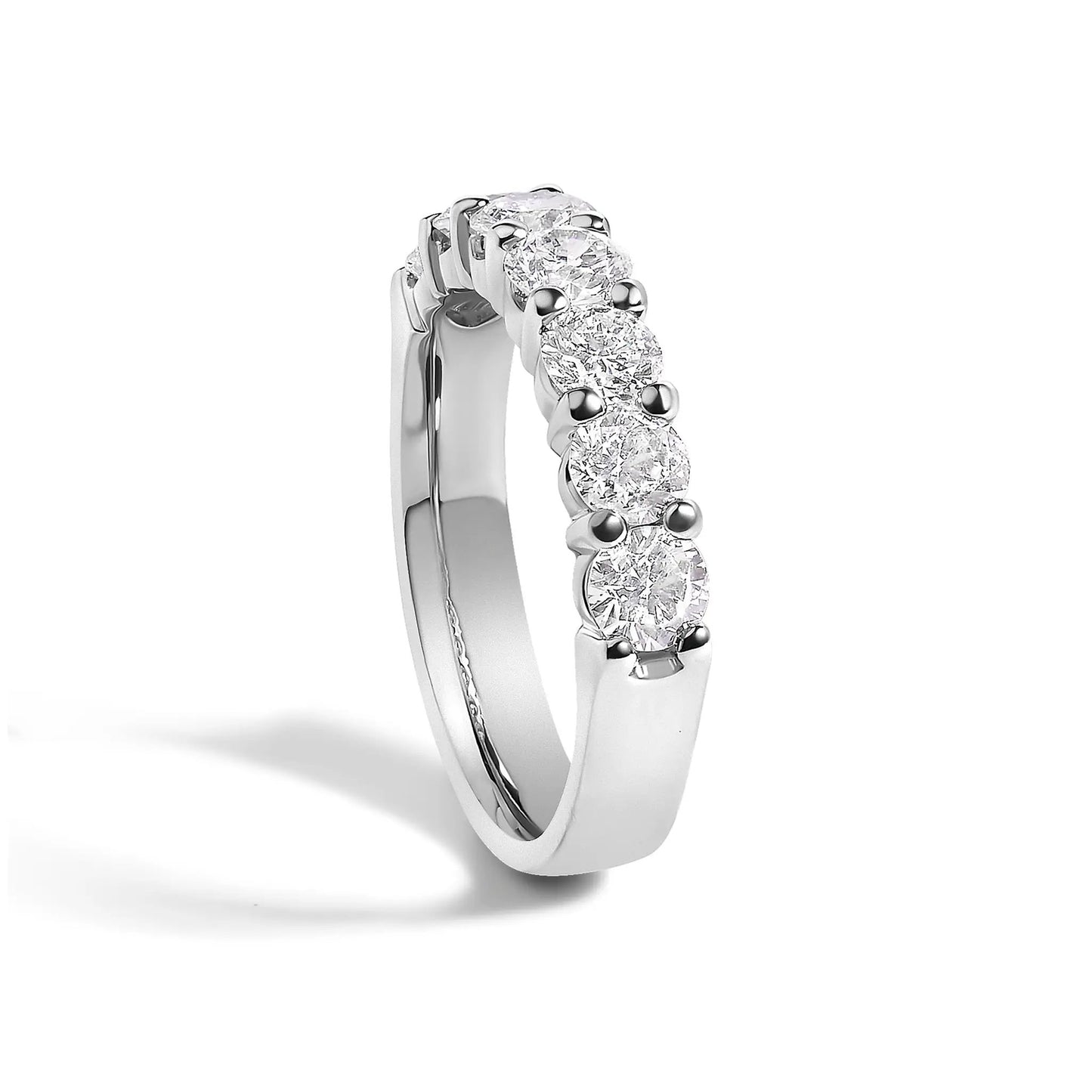 Diamond seven-stone band ring in 14K white gold with 1 1/2 ct tw on Tampa Home & Garden Store