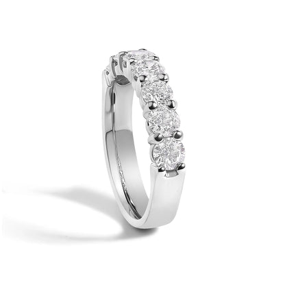 Diamond seven-stone band ring in 14K white gold with 1 1/2 ct tw on Tampa Home & Garden Store