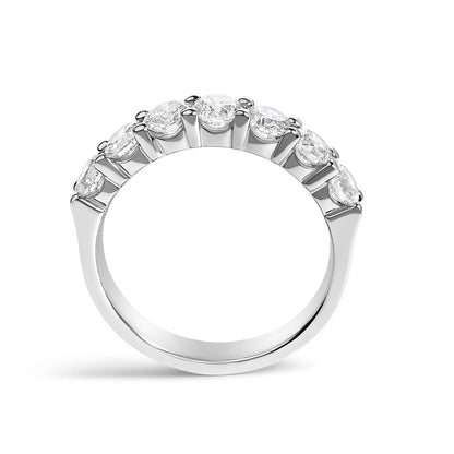 14K White Gold 7-Stone Diamond Band Ring Bids.com with 7 round diamonds on Tampa Home & Garden Store