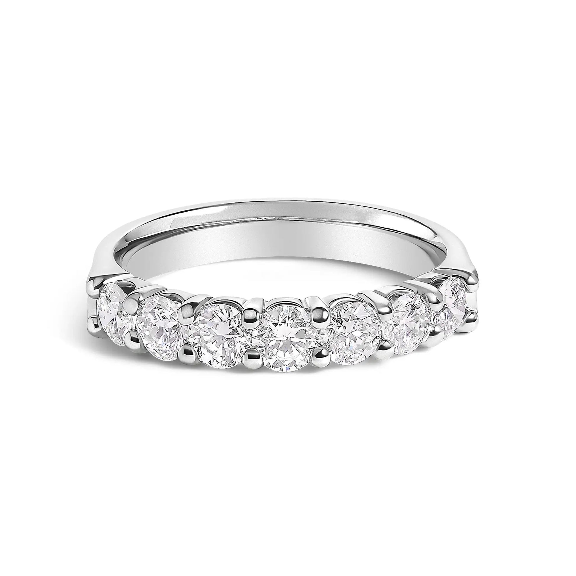 Ring 14K white gold 7-stone diamond band, 1.0 cttw, by Bids.com on Tampa Home & Garden Store