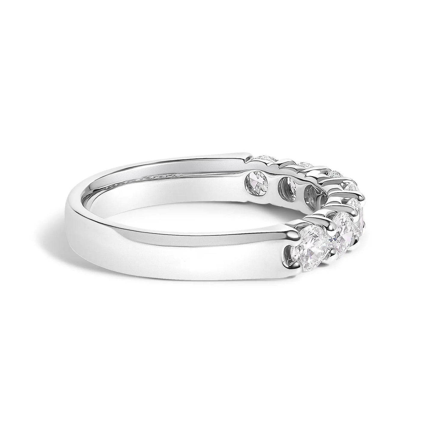 14K white gold seven-stone diamond band ring by Bids.com, 1.0 Cttw on Tampa Home & Garden Store