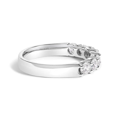 14K white gold seven-stone diamond band ring by Bids.com, 1.0 Cttw on Tampa Home & Garden Store