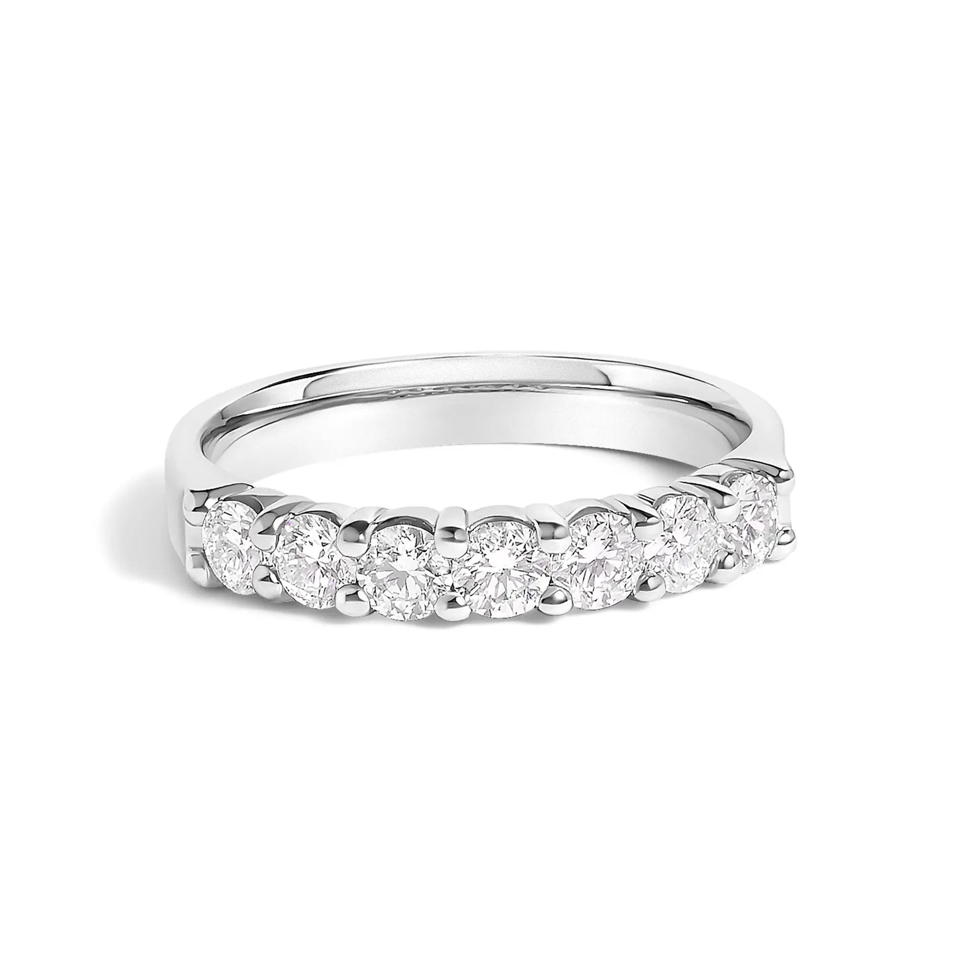 14K white gold seven-stone diamond band ring 3/4 cttw, by Bids.com on Tampa Home & Garden Store