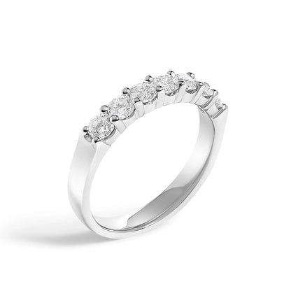 7-stone diamond band ring in 14K white gold, 3/4 cttw on Tampa Home & Garden Store