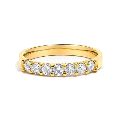 14K yellow gold 1/2 Cttw diamond 7-stone band ring by Bids.com on Tampa Home & Garden Store