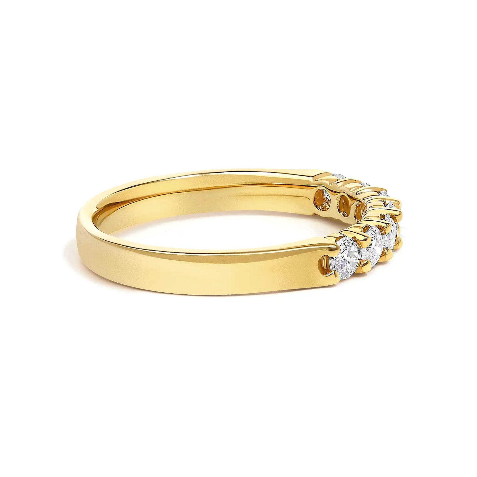 14K yellow gold 7-stone diamond band ring 1/2 Cttw by Bids.com on Tampa Home & Garden Store