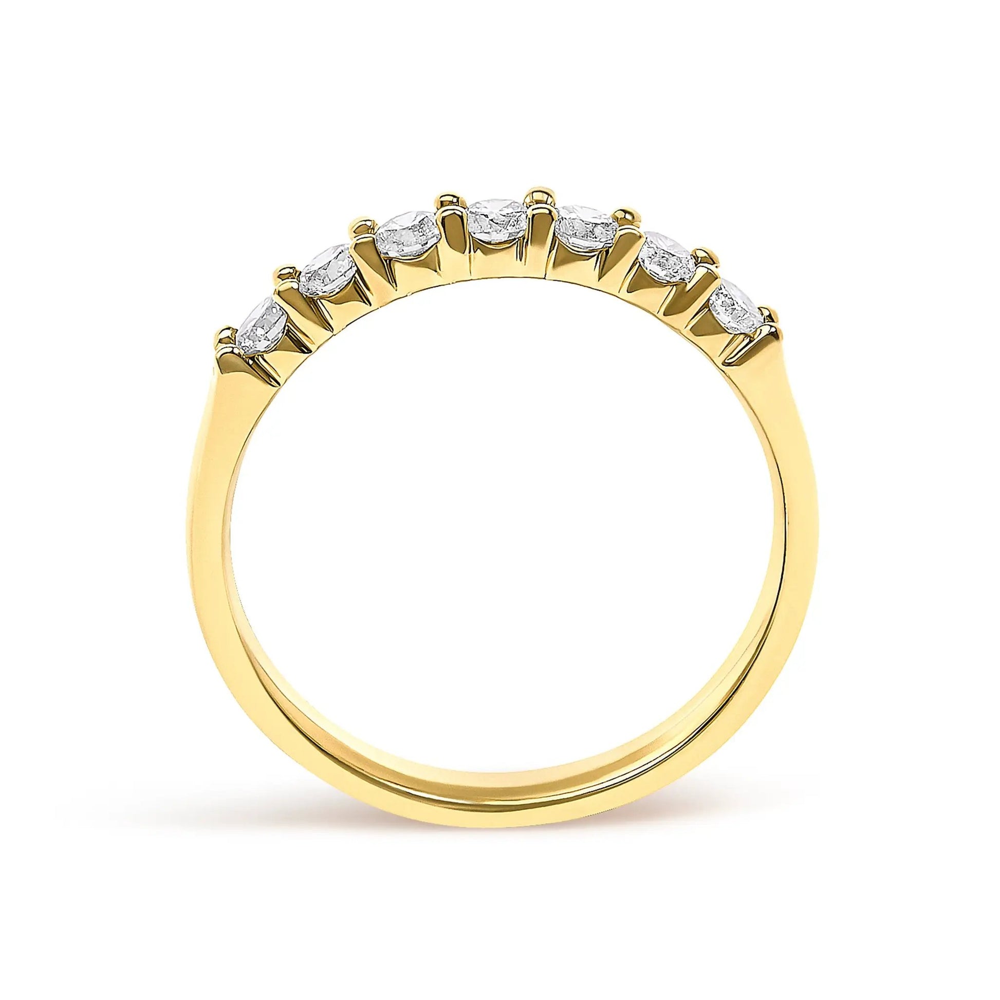 14K yellow gold 7-stone diamond band ring 1/2 Cttw by Bids.com on Tampa Home & Garden Store