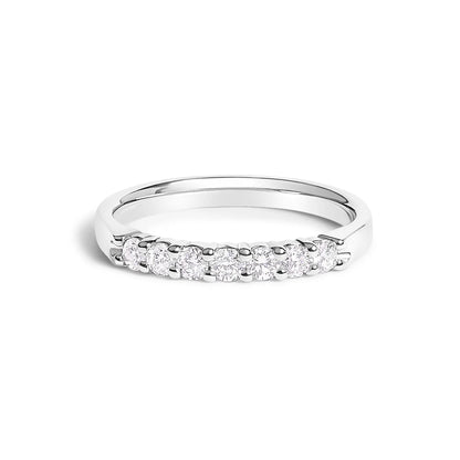 14K white gold 1/3 cttw diamond seven-stone band ring on Tampa Home & Garden Store