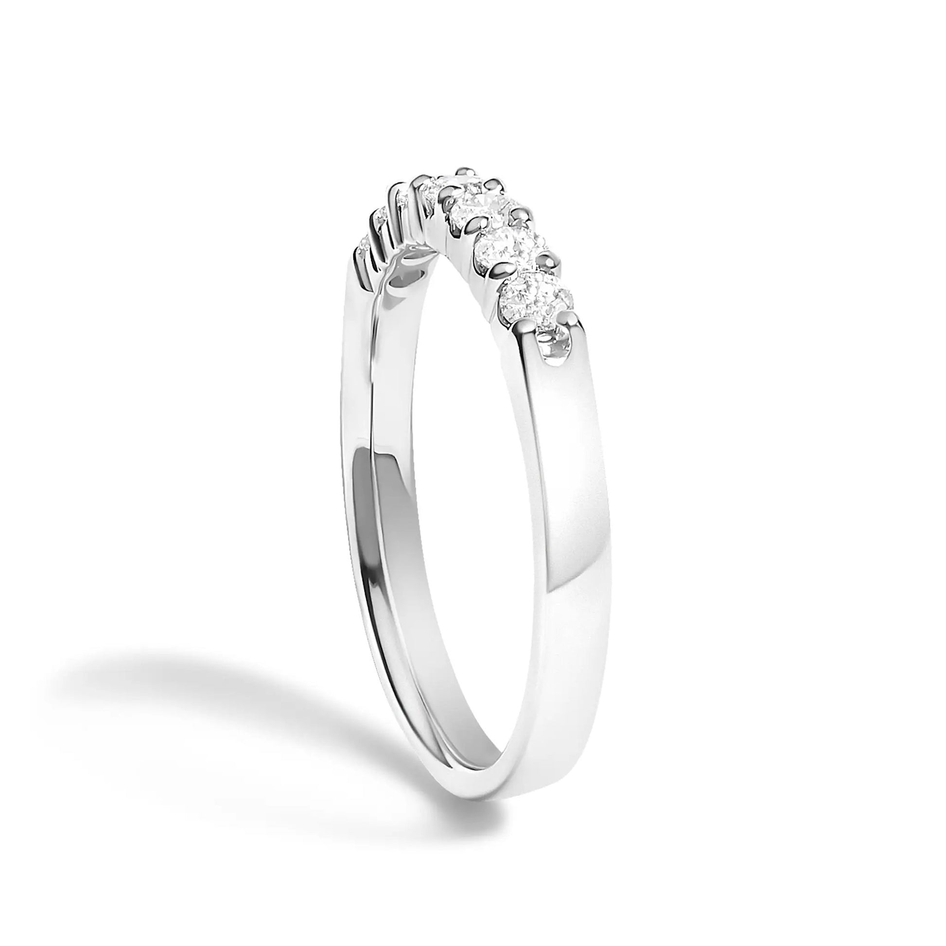 14K white gold 7-stone diamond band ring, 1/3 Cttw, by Bids.com on Tampa Home & Garden Store