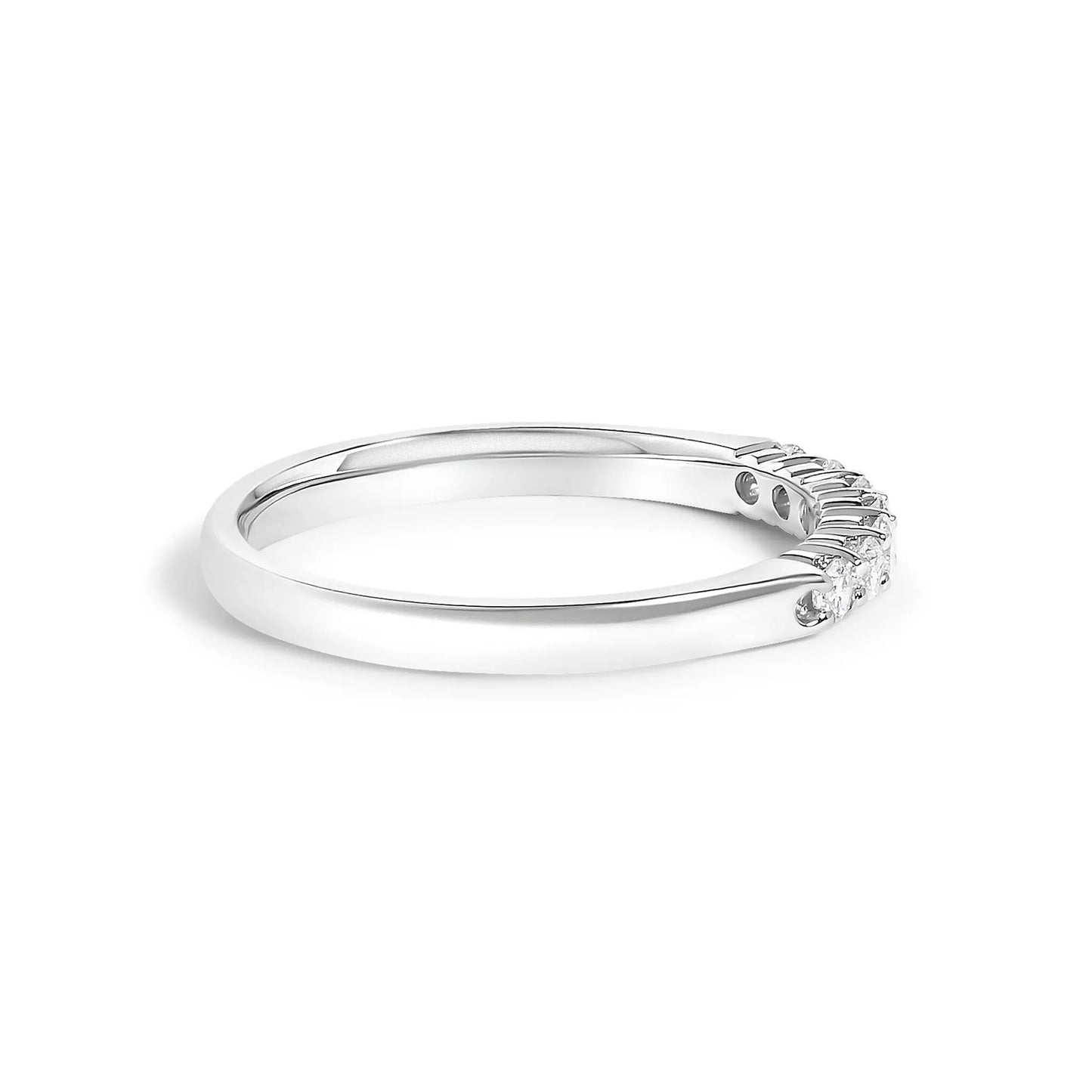 14K white gold 7-stone diamond band ring, 1/4 Cttw, by Bids.com on Tampa Home & Garden Store