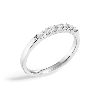14K white gold 7-stone diamond band ring, 1/4 Cttw, by Bids.com on Tampa Home & Garden Store