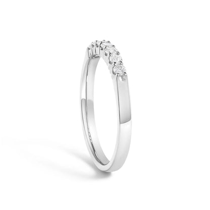 14k white gold 7-stone diamond band ring with 1/4 cttw diamonds on Tampa Home & Garden Store