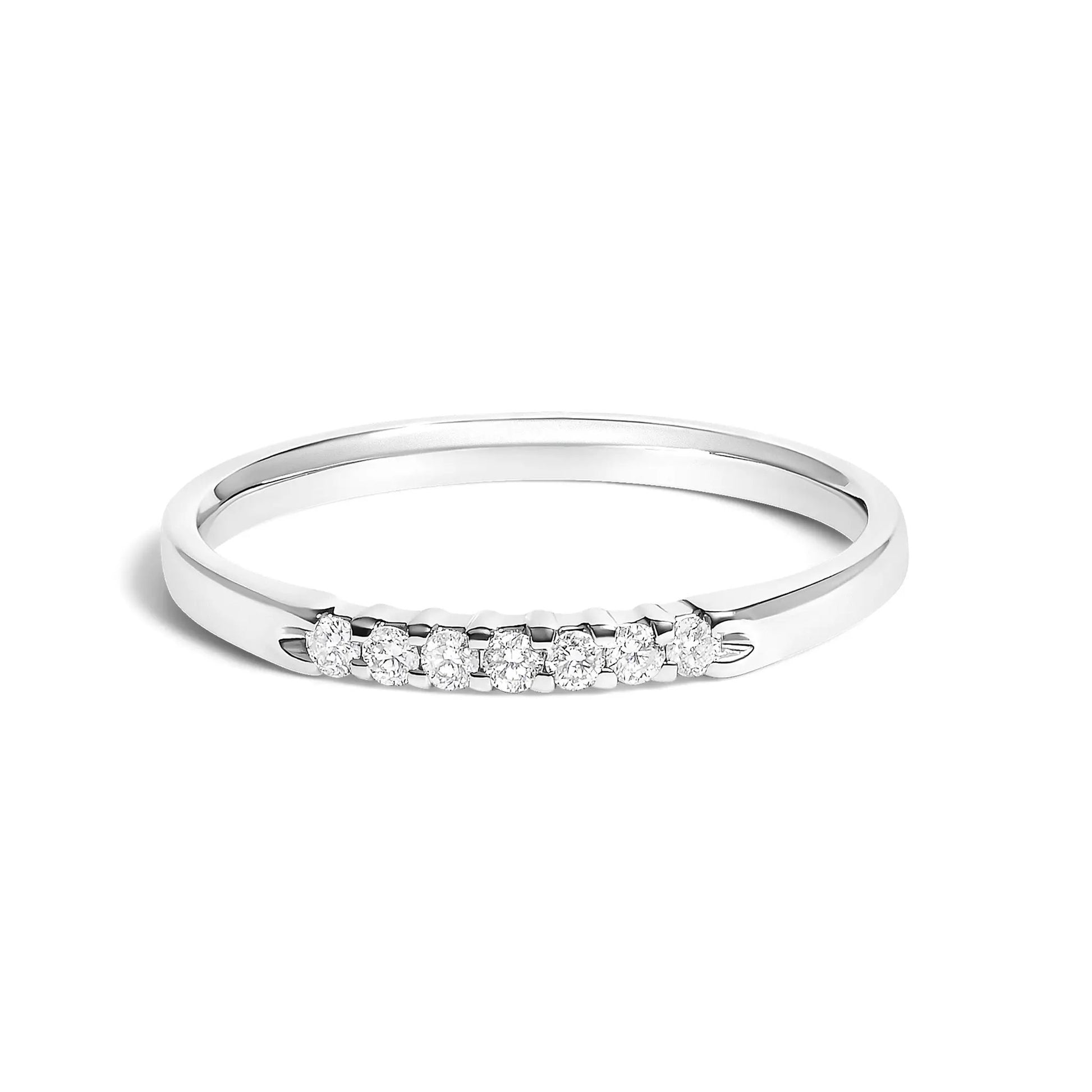 14K white gold 7-stone diamond band ring 1/10 cttw by Bids.com on Tampa Home & Garden Store