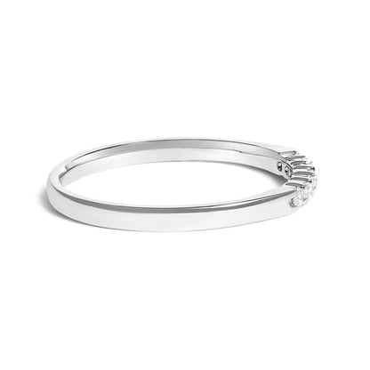 14K White Gold 7 Stone Diamond Band Ring by Bids.com, 1/10 Cttw on Tampa Home & Garden Store