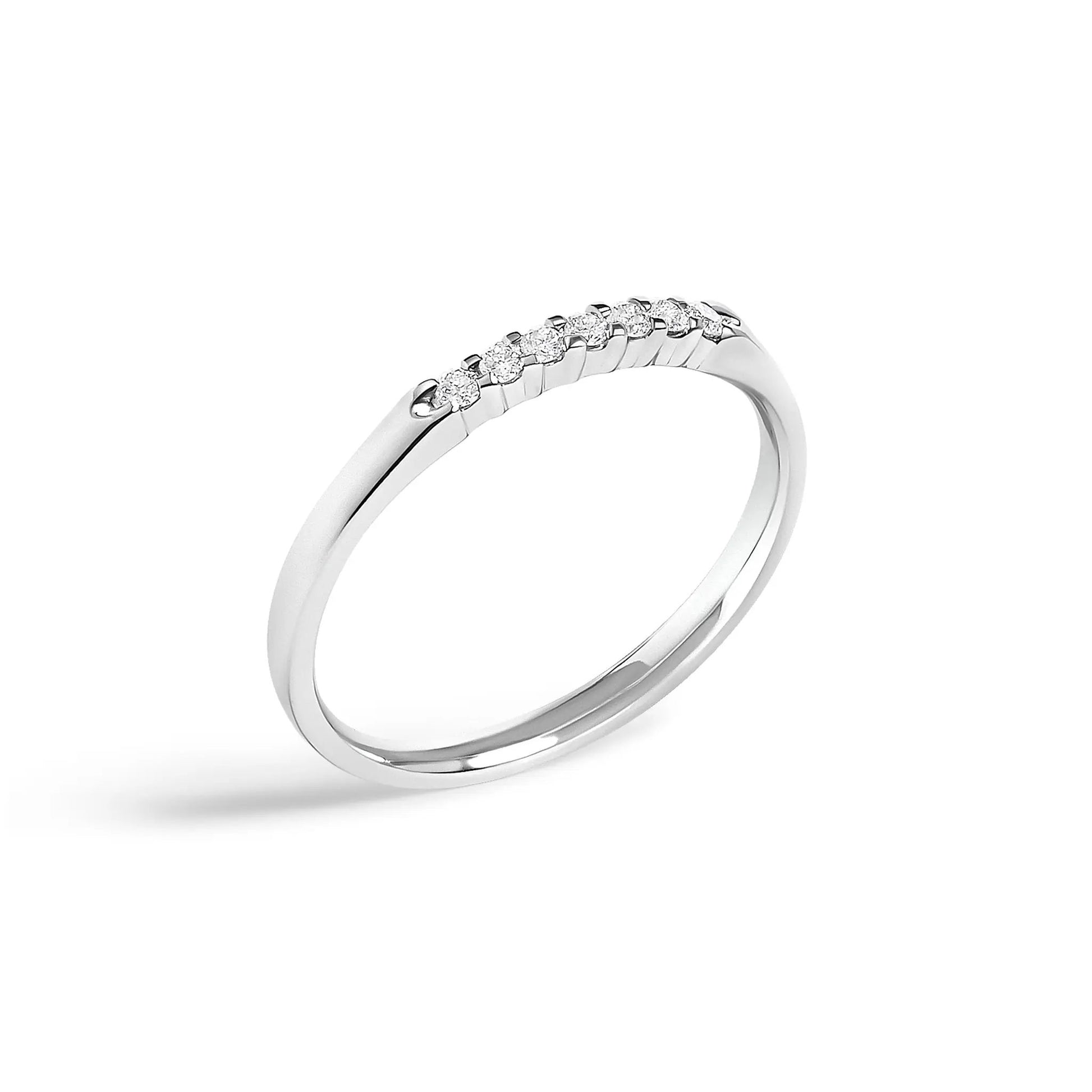 14K White Gold 7-Stone Diamond Band Ring with 1/10 Cttw by Bids.com on Tampa Home & Garden Store