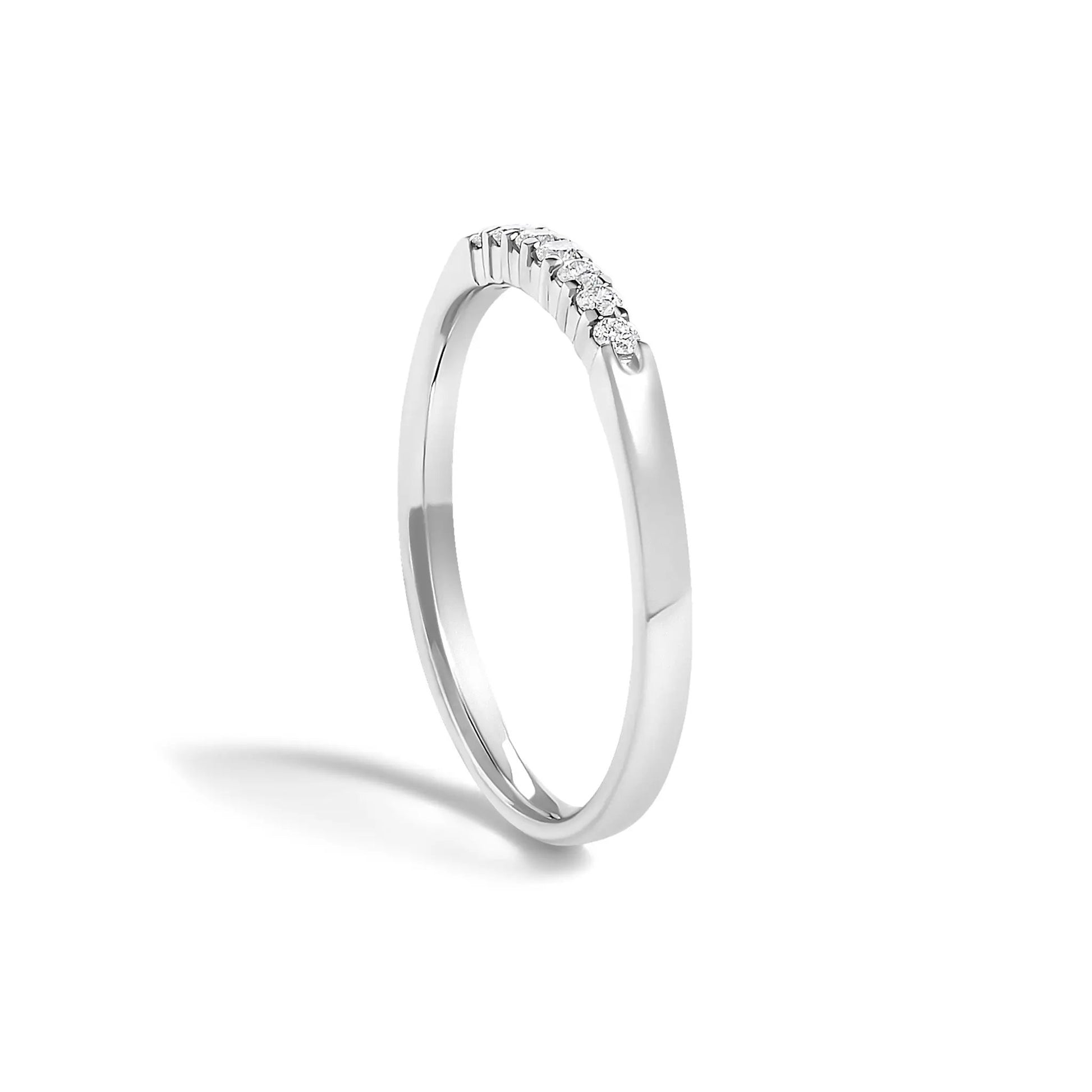 14K white gold seven-stone diamond band ring with 1/10 cttw by Bids.com on Tampa Home & Garden Store