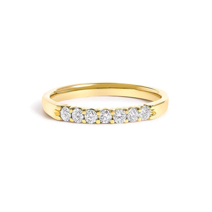 Ring 14K yellow gold seven-stone diamond band by Bids.com on Tampa Home & Garden Store