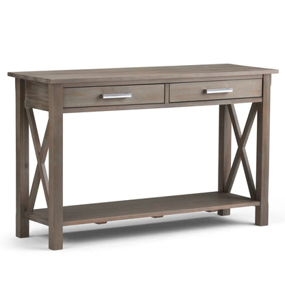 Kitchener handcrafted console table with 2 drawers in gray wood by Unique Piece Furniture on Tampa Home & Garden Store