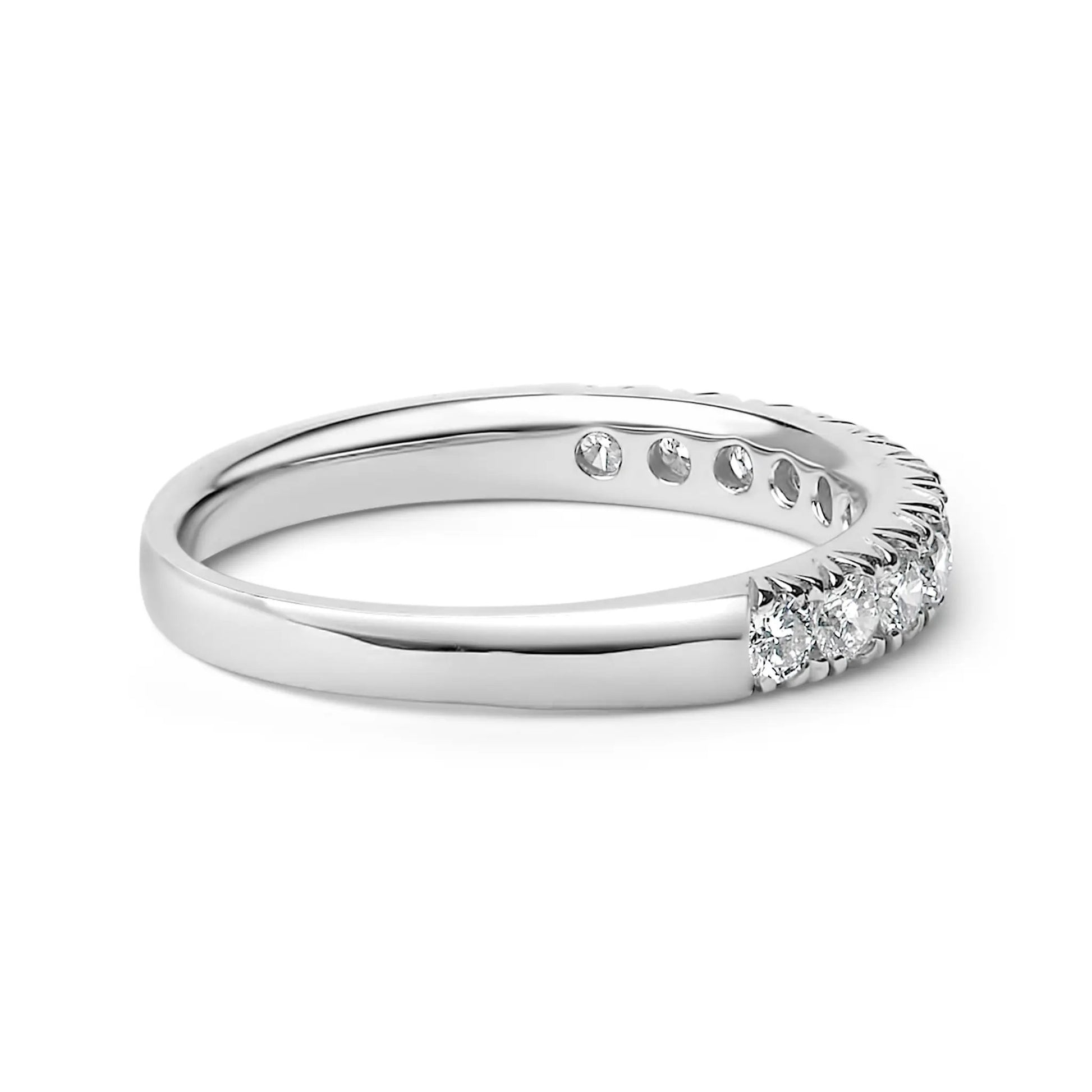 Ring 14K white gold 11-diamond band, 0.50cttw, classic design on Tampa Home & Garden Store