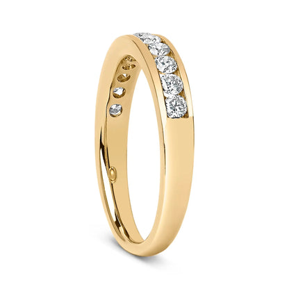 Two 14K yellow gold rings with an 11-stone diamond channel set band by Bids.com on Tampa Home & Garden Store