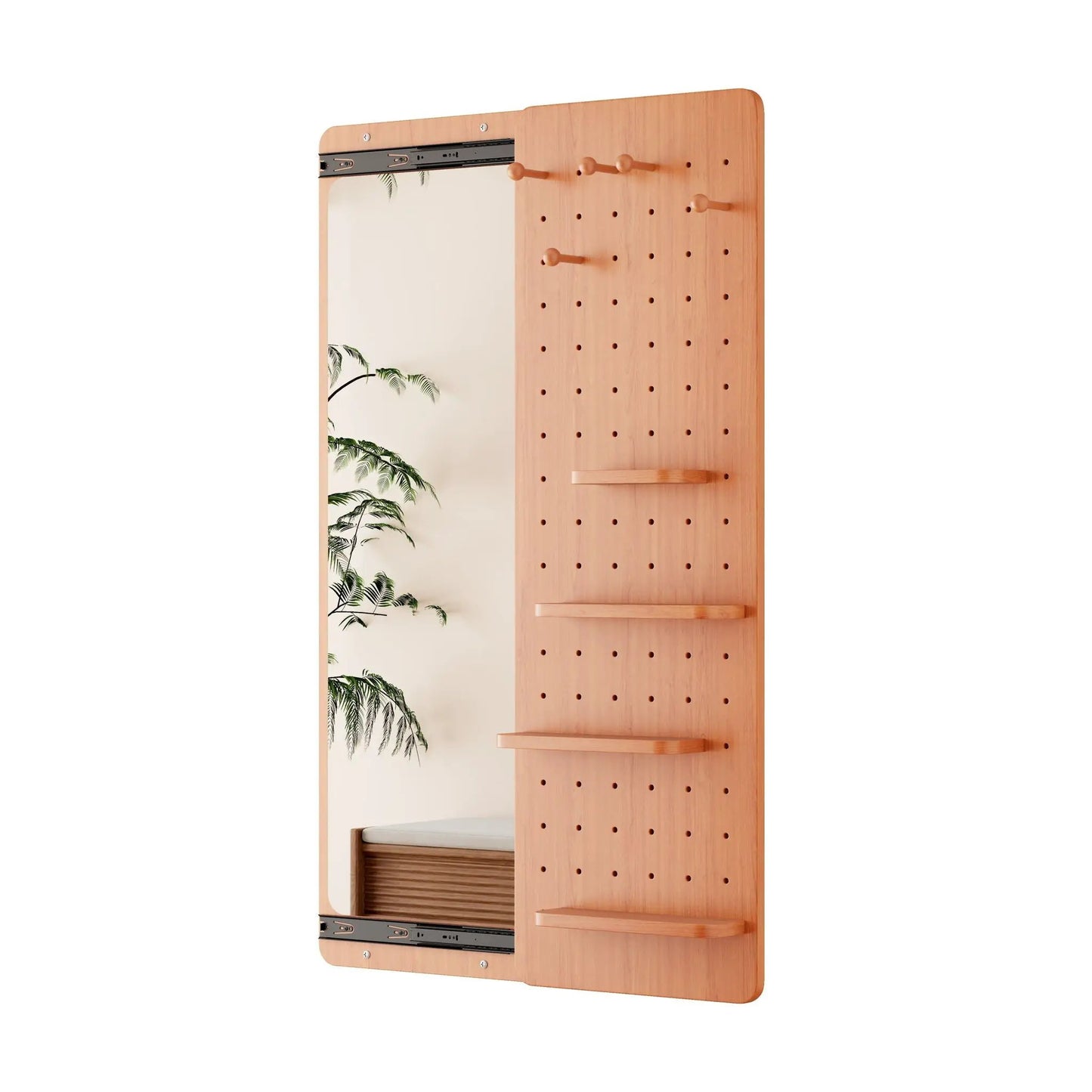 Wall Mounted Full Length Mirror with Hook