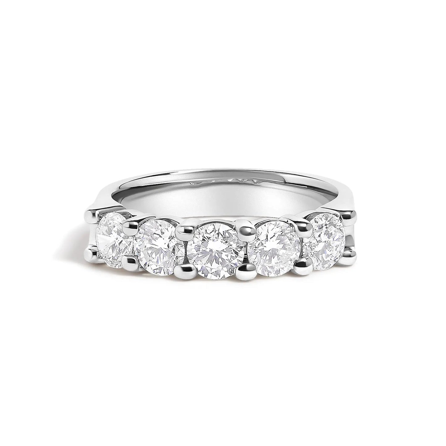 14K white gold 1 1/2 cttw five-stone diamond band ring by Bids.com on Tampa Home & Garden Store