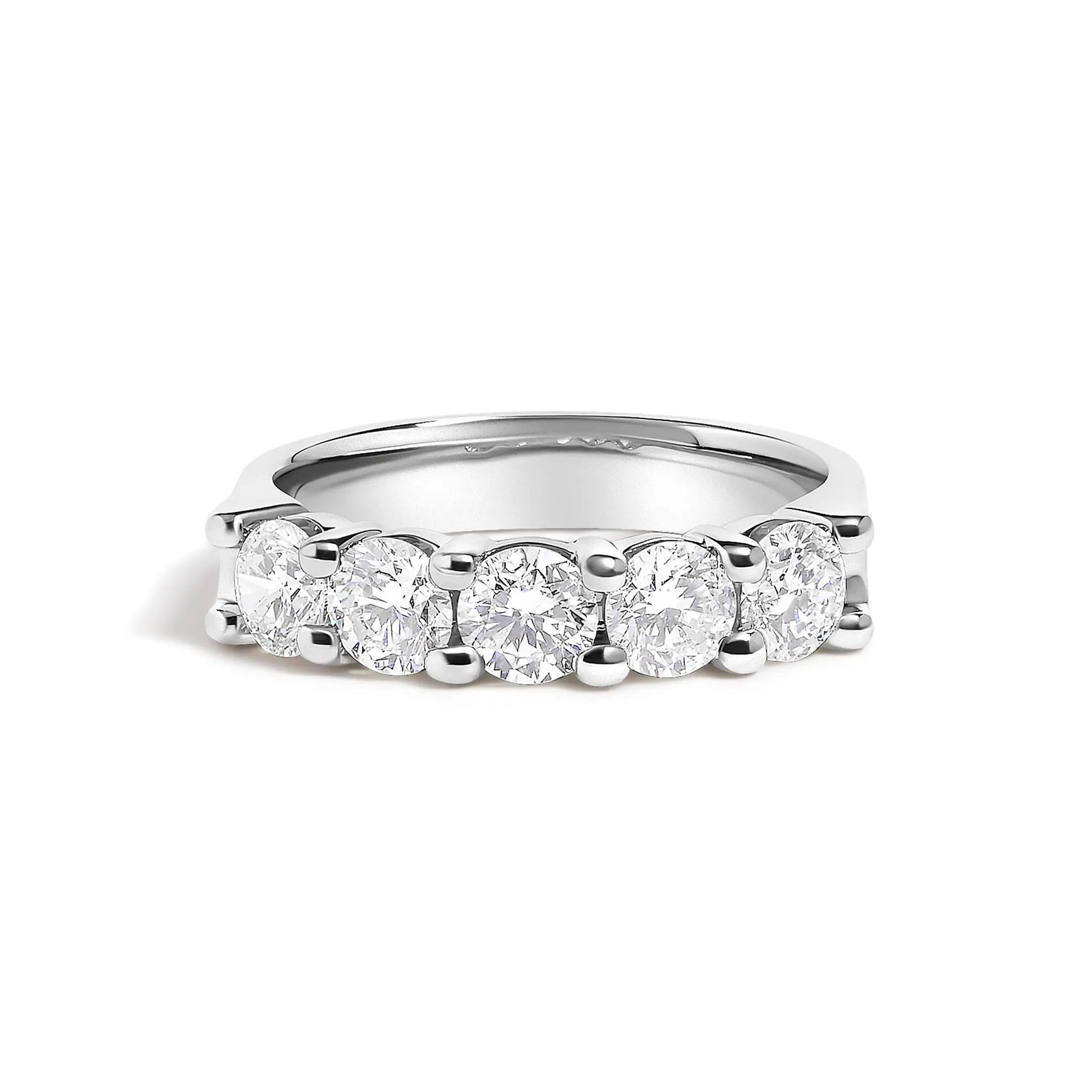 14K white gold 1 1/2 cttw five-stone diamond band ring by Bids.com on Tampa Home & Garden Store