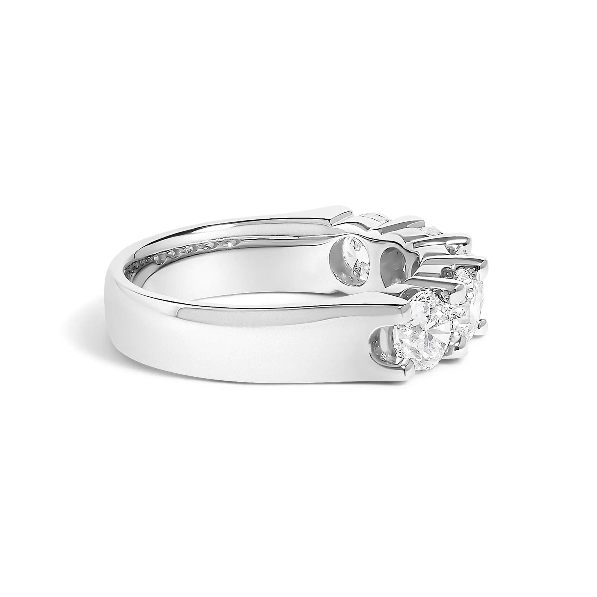 14K white gold five-stone diamond band ring 2.0 cttw with round diamonds by Bids.com on Tampa Home & Garden Store
