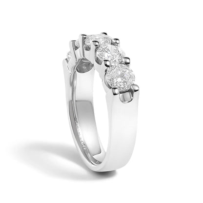 Two 14K white gold five-stone diamond band rings with 2.0 cttw round diamonds by Bids.com on Tampa Home & Garden Store