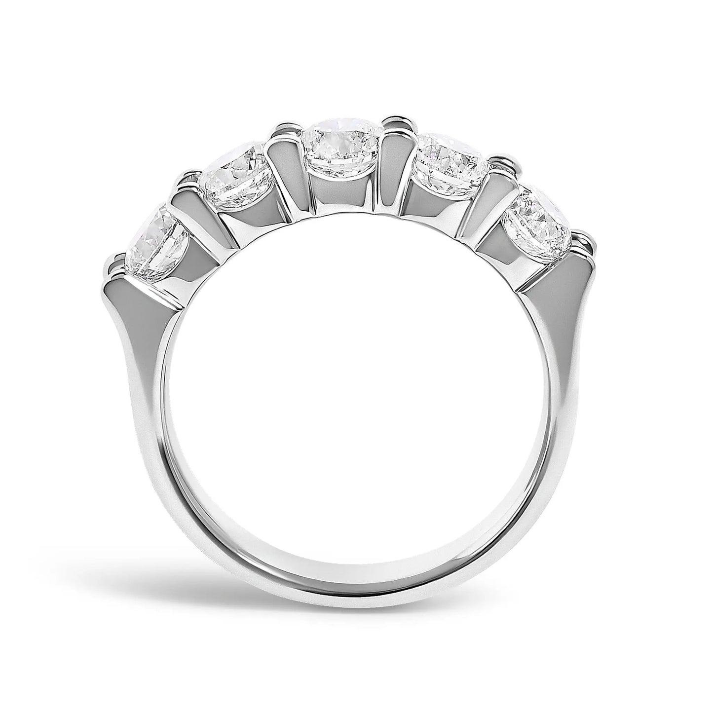 Ring 14K white gold five-stone band with 2.0 cttw round diamonds, Bids.com on Tampa Home & Garden Store