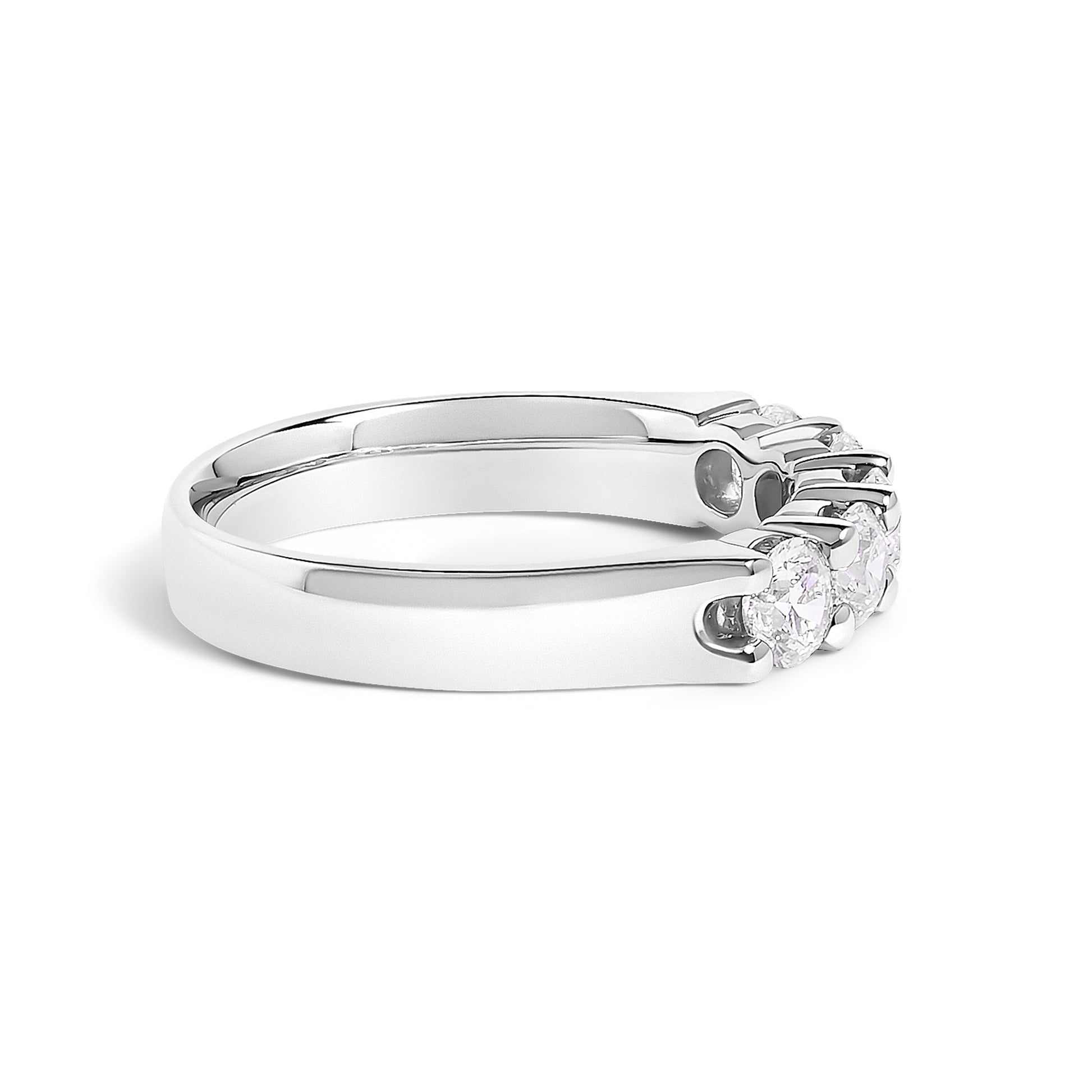 14K white gold diamond 5-stone band ring 1.00 cttw, Bids.com on Tampa Home & Garden Store