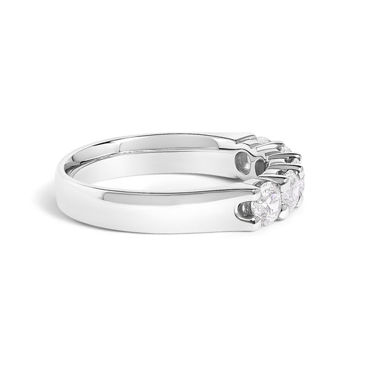 14K white gold diamond 5-stone band ring 1.00 cttw, Bids.com on Tampa Home & Garden Store