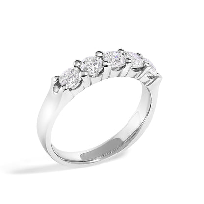 14K white gold 5-stone diamond band ring 1.00 cttw by Bids.com on Tampa Home & Garden Store
