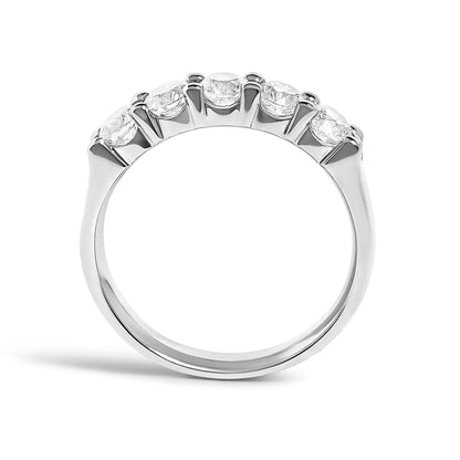 14K white gold diamond 5-stone band ring by Bids.com, 1.00 cttw on Tampa Home & Garden Store