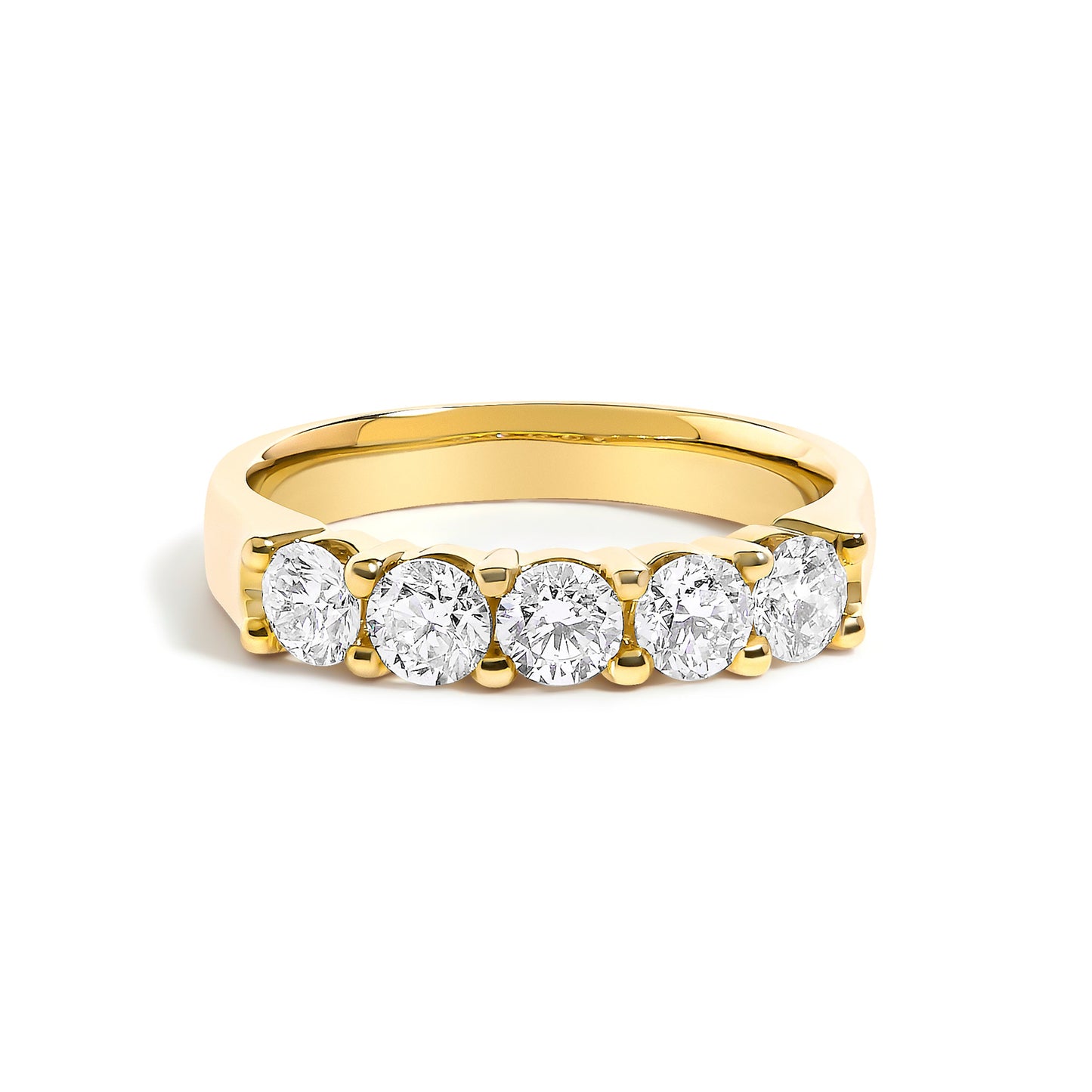 14K white gold 5-stone diamond band ring 1.00 cttw by Bids.com on Tampa Home & Garden Store