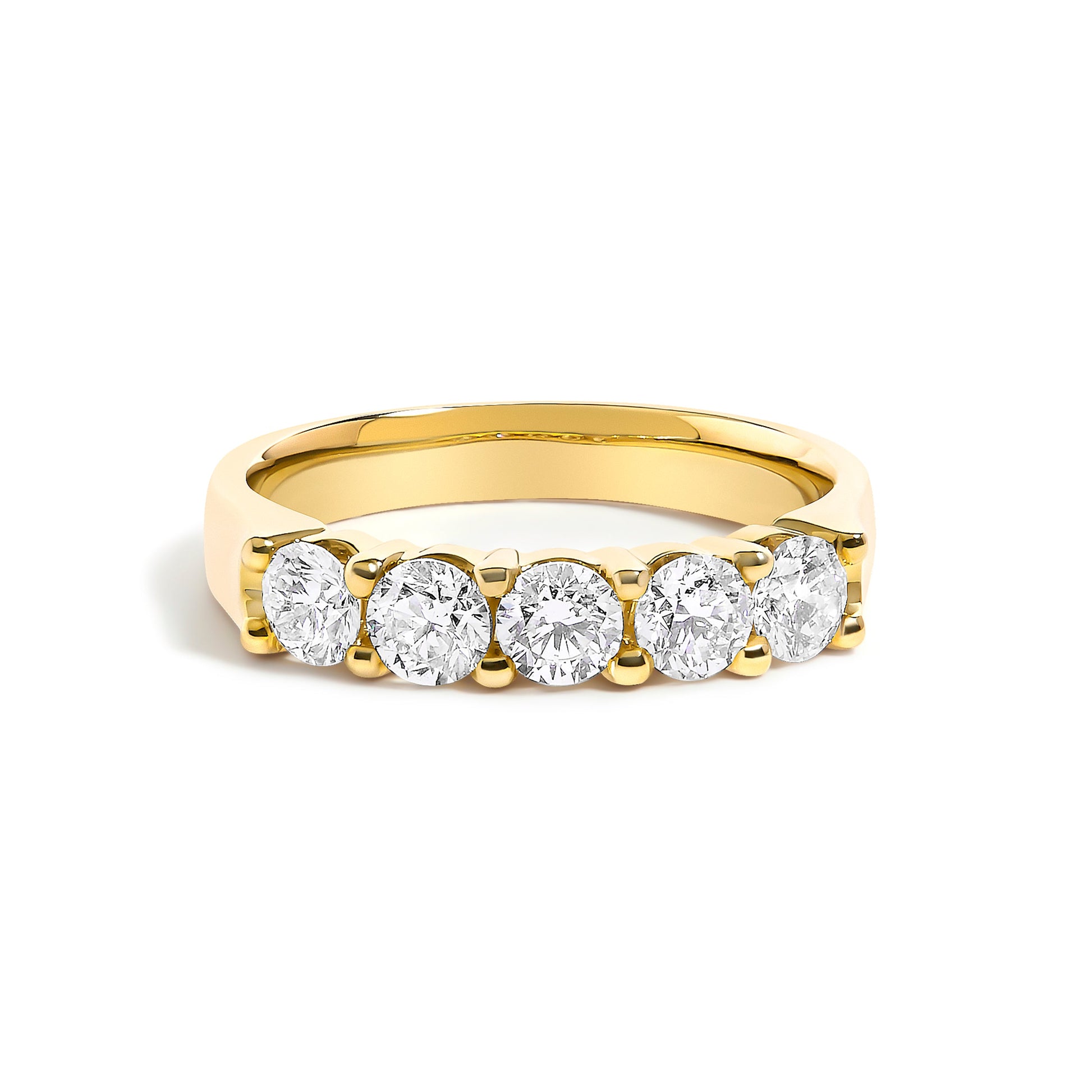 14K white gold 5-stone diamond band ring 1.00 cttw by Bids.com on Tampa Home & Garden Store