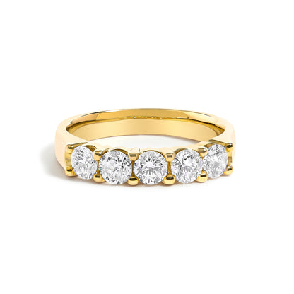 14K white gold 5-stone diamond band ring 1.00 cttw by Bids.com on Tampa Home & Garden Store