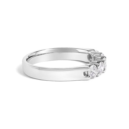 14K white gold five-stone diamond band ring 3/4 cttw by Bids.com on Tampa Home & Garden Store