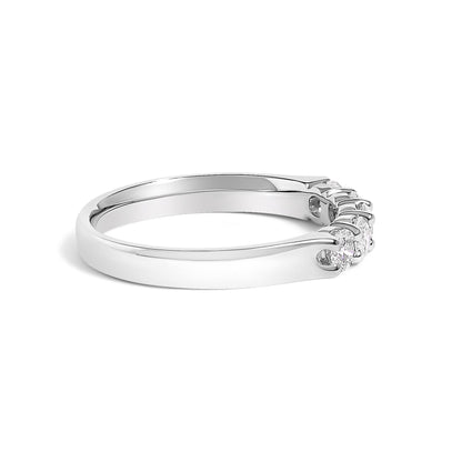 Rings 14K white gold 1/2 Cttw diamond 5-stone band ring on Tampa Home & Garden Store