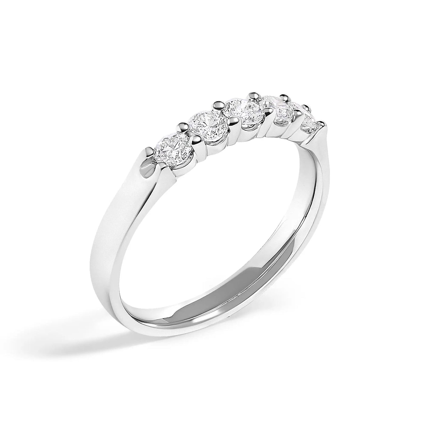 14K white gold 5-stone diamond band ring, 1/2 Cttw, Bids.com on Tampa Home & Garden Store