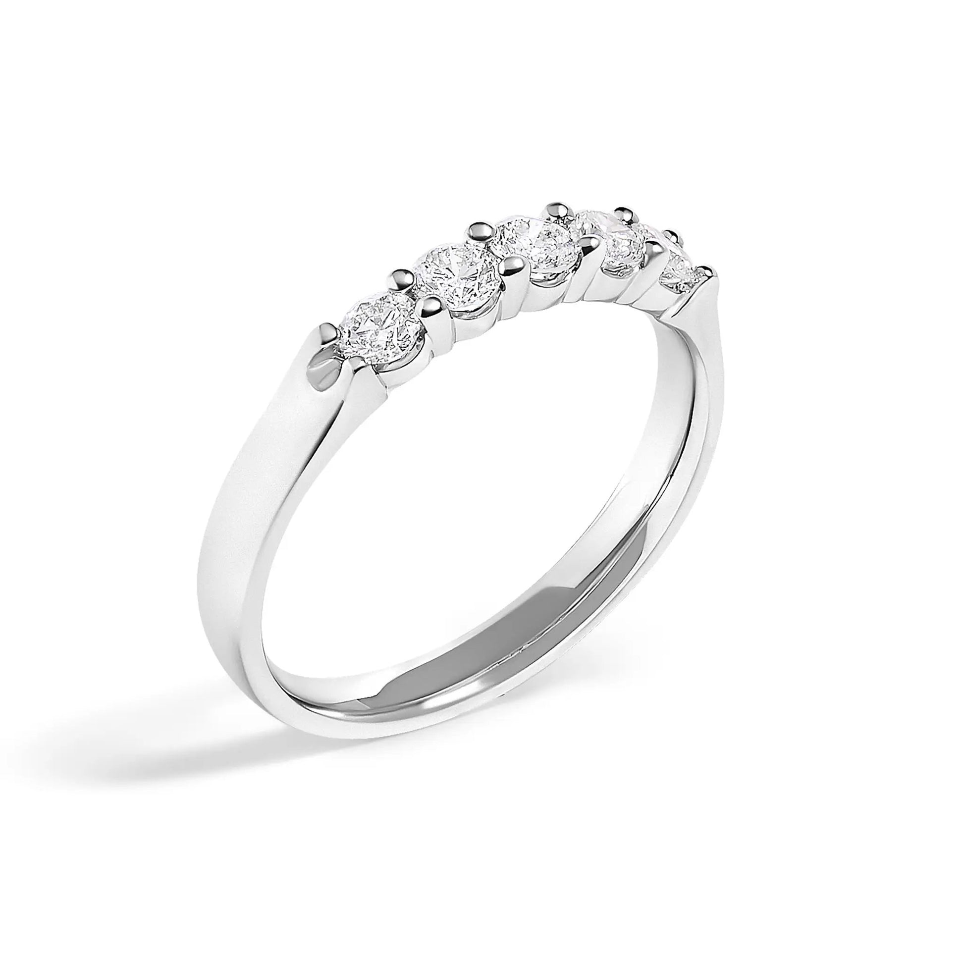 14K white gold 5-stone diamond band ring, 1/2 Cttw, Bids.com on Tampa Home & Garden Store